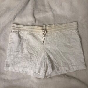 Style & Co Womens White Eyelet Lace Drawstring Shorts Size Medium Floral Boho
